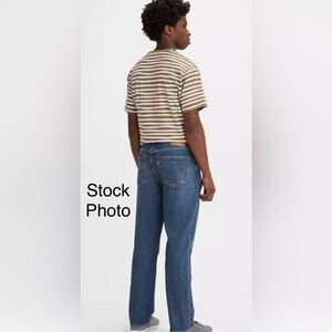 Relaxed Fit Blue Denim Jeans for Men